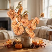 Prodotto Heuchera, piante artificiali a foglie rotonde autunnali, lunghezza 66 cm.