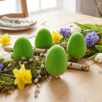 Prodotto Decorazione pasquale a forma di uovo con zampe Decorazione pasquale a forma di uovo verde H13cm 4 pezzi