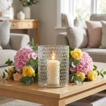 Prodotto Lanterna in vetro, vaso da fiori, vaso rotondo in vetro Ø11,5cm H13,5cm
