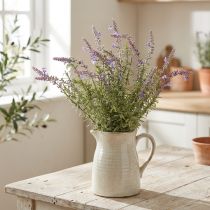 Prodotto Erbe artificiali di lavanda su uno stelo con 7 rami 40cm 3pz