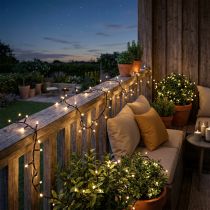 Prodotto Catena luminosa a riso LED 40s 3m per esterno bianco caldo