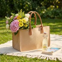 Prodotto Borsa in feltro effetto rafia 50 cm x 25 cm x 25 cm