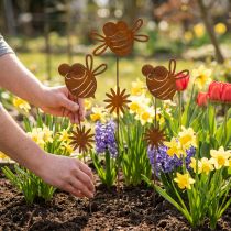 Prodotto Paletto da giardino ape, decorazione primaverile, paletto in metallo ruggine L24,5cm 6 pz