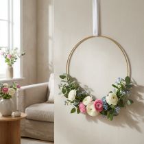 Prodotto Anello decorativo in metallo Anello Scandi anello decorativo oro Ø30,5 cm 6 pz
