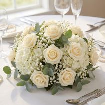 Prodotto Rose in schiuma Ø3,5 cm color crema, 48 pezzi