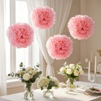 Prodotto Pompon di carta Rosa chiaro Ø30cm 5pezzi