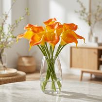 Prodotto Mini calla artificiale gialla 28 cm 12 pz