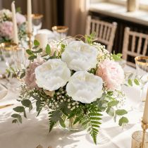 Prodotto Fiore di rosa bianco 17 cm 4 pz