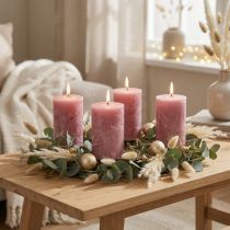 Prodotto Candele tinta unita rosa antico 60x100mm 4 pz