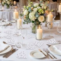 Prodotto Decorazione a dispersione cuore bianco 5 cm 40 pz
