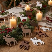 Prodotto Decorazioni sparse Renne natalizie Decorazioni natalizie in legno 48 pz