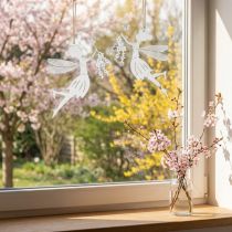 Prodotto Decorazione per finestra fata decorativa primavera metallo elfo bianco 15×10 cm 2 pz