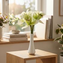 Prodotto Orchidee artificiali fiori artificiali in vaso bianco/verde 28 cm