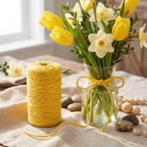 Prodotto Nastro di iuta cordoncino di iuta nastro decorativo nastro di iuta giallo Ø4mm 100m