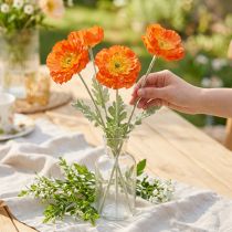 Prodotto Papaveri artificiali fiori estivi arancioni Ø7cm L78cm 3pz