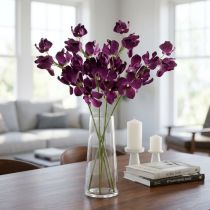 Prodotto Mokara orchidea viola 50 cm artificiale 6 pezzi