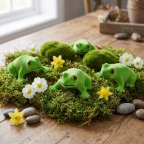 Prodotto Rana decorazione figura decorazione tavola verde decorazione vetrina 7,5 cm 9 pezzi