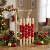 Prodotto Slitta decorativa in legno Slitta di Natale L30×L14,5×H9,5 cm