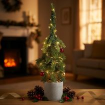 Prodotto Albero di Natale artificiale in vaso verde 55 cm