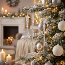 Prodotto Ghiaccioli decorativi per appendere decorazioni invernali trasparenti 28,5 cm 3 pezzi