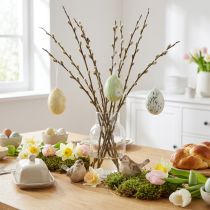 Prodotto Uova di Pasqua decorative per appendere fiori marmorizzati 7 cm 3 pezzi