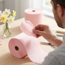 Prodotto Fiore crêpe rosa chiaro L10cm grammatura 128g/mq L250cm 2 pezzi