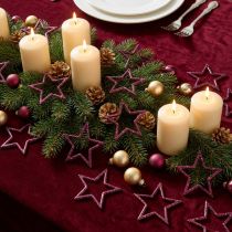 Prodotto Decorativo Star Berry Glitter Decorazione da tavola Natale 4,5 cm 120 pz