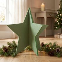 Prodotto Stella decorativa in feltro da posizionare Decorazione natalizia in feltro verde H62cm