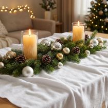 Prodotto Tovaglia decorativa coperta di neve invernale bianca 100×270 cm