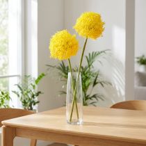 Prodotto Cipolla artificiale Allium Yellow Flower 80 cm Ø14,5 cm 2 pezzi
