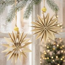 Prodotto Stelle di carta con spago di iuta per decorazioni festive
