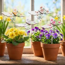 Prodotto Pali a forma di farfalla, ideali come elemento decorativo in giardino o in vaso, 29 cm, 12 pezzi