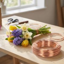 Prodotto Rotolo di filo di alluminio per lavori artigianali e floricoltura, 60 m, 500 g