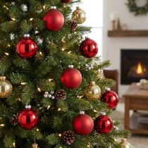 Prodotto Palla di Natale in vetro Ø6cm rosso mix 24 pz
