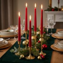 Prodotto Candele affusolate 250/23 rubino (12 pz.)