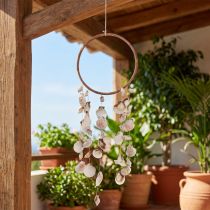 Prodotto Scacciapensieri con anello decorativo con conchiglie in legno naturale Ø20cm H66cm