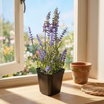 Prodotto Lavanda artificiale in vaso Piante artificiali fiorite 25 cm