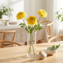 Prodotto Ranuncolo artificiale come fiore singolo per una decorazione elegante e di facile manutenzione, 51 cm, 3 pezzi
