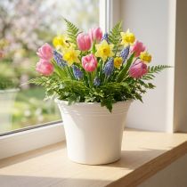 Prodotto Vaso in plastica “Irys” bianco Ø17cm H14cm 1 pz