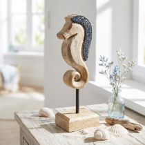 Prodotto Decorazione cavalluccio marino con perle decorazione legno mango marittimo 20cm
