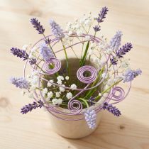 Prodotto Filo di alluminio viola, 2 mm, per gioielli e decorazioni, filo artigianale color lavanda, 500 g - 60 m