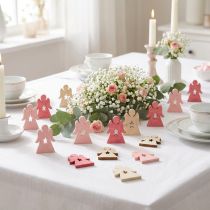 Prodotto Angeli in legno da spargere rosa, rosa, bianco 4 cm 72 pz