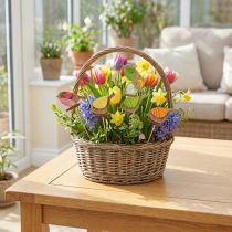 Prodotto Uccelli decorativi primaverili con bastoncino in legno assortiti H10,5 cm 12 pz