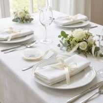 Prodotto Nastro regalo e decorativo crema 8mm 50m
