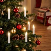 Prodotto Candele LED albero 10cm bianco caldo con telecomando 10pz