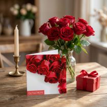 Prodotto Buono regalo rose rosse + busta 1 pz