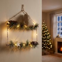 Prodotto Decorazione murale Natalizia ghirlanda di luci micro LED 35×85cm