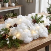 Prodotto Fiocchi di neve decorativi in cotone idrofilo bianco invernale 200 g