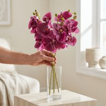 Prodotto Orchidee artificiali fiori artificiali viola come veri 56 cm 3 pezzi