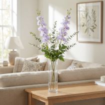 Prodotto Fiori artificiali Delphinium viola chiaro su stelo 90cm 2 pezzi
